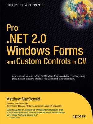 cover image of Pro .NET 2.0 Windows Forms and Custom Controls in C#